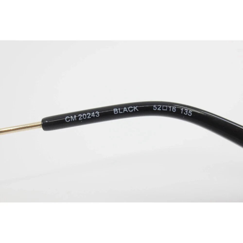 Chelsea Morgan CM 20243 Black Gold Rectangular Eyeglasses Frames 52-16-135